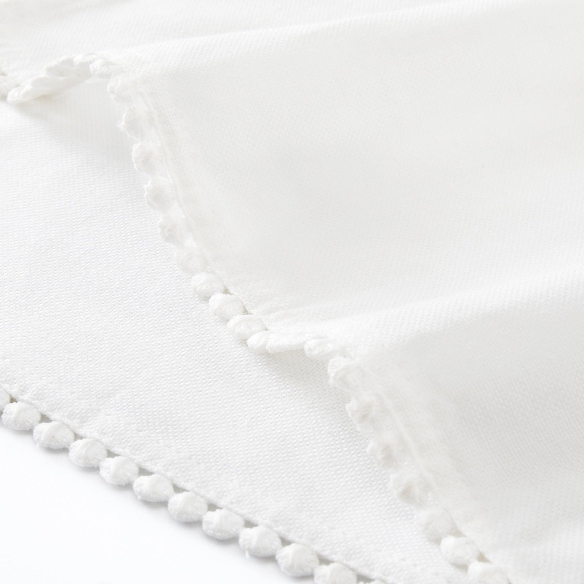 Girona Pom Pom Napkins - Set of 4 - White - DUSK