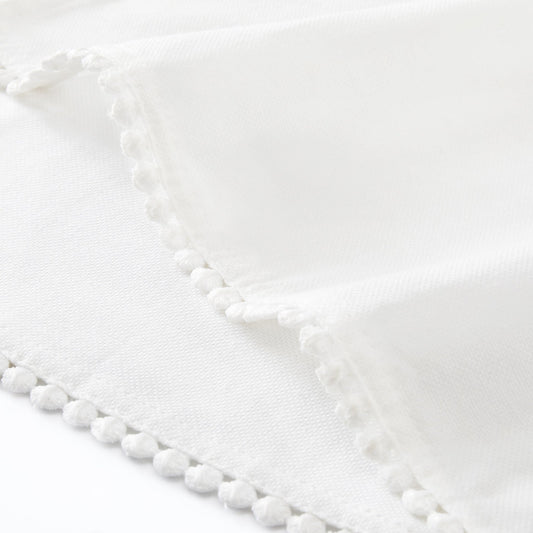 Girona Pom Pom Napkins - Set of 4 - White - DUSK