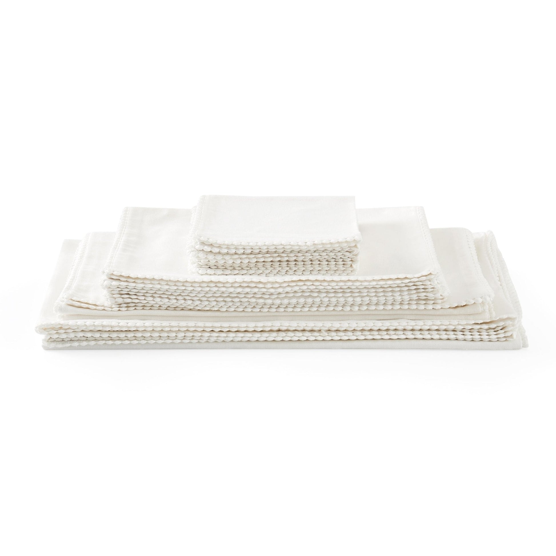 Girona Pom Pom Napkins - Set of 4 - White - DUSK