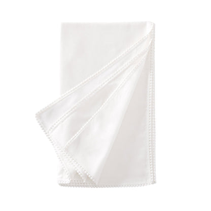 Girona Pom Pom Table Cloth - White - DUSK