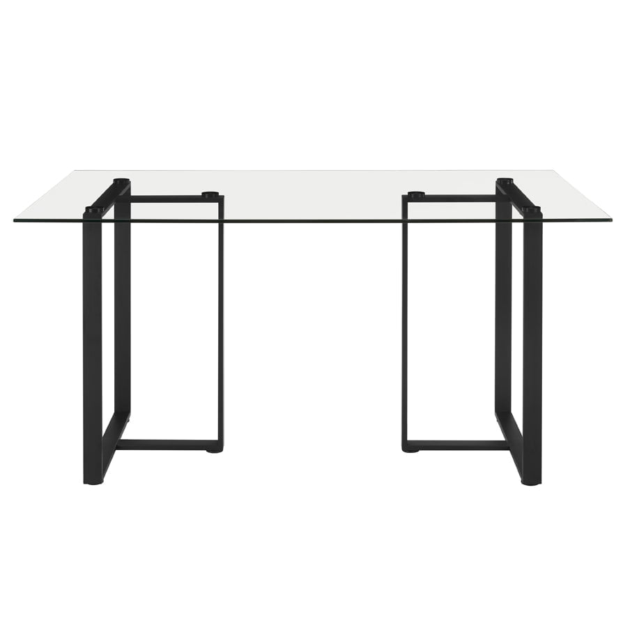 Glass 4-6 Seater Rectangle Dining Table - DUSK