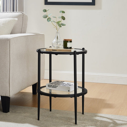 Glass Round Side Table - DUSK