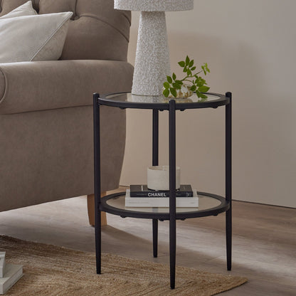 Glass Round Side Table - DUSK
