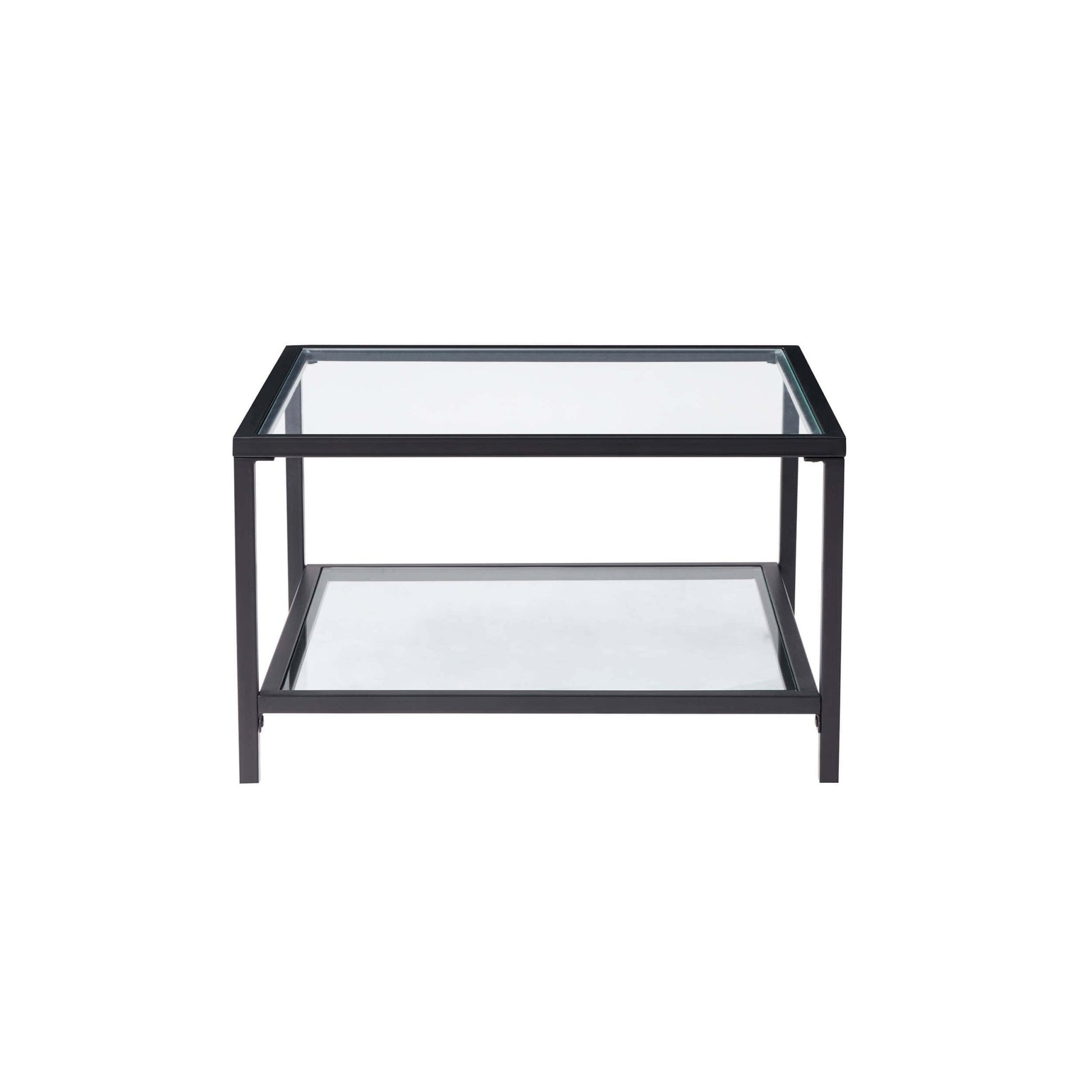 Glass Square Nesting Coffee Tables - Black - DUSK