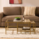 Glass Square Nesting Coffee Tables - Gold - DUSK