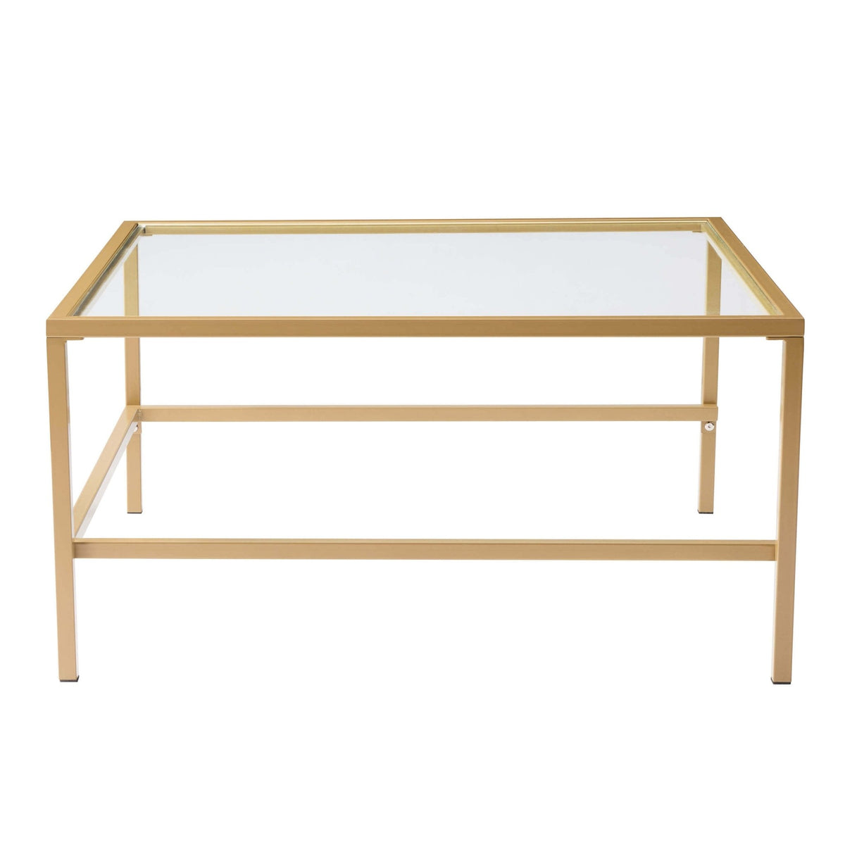 Glass Square Nesting Coffee Tables - Gold - DUSK