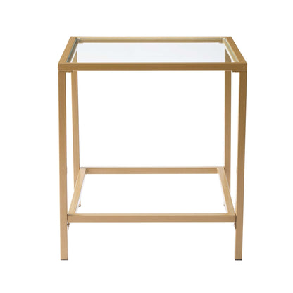Glass Square Side Table - Gold - DUSK