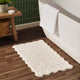 Goa Scalloped Bath Mat - White - DUSK