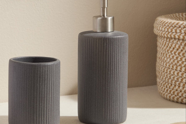 Hadley Sand Effect Soap Dispenser - Grey - DUSK