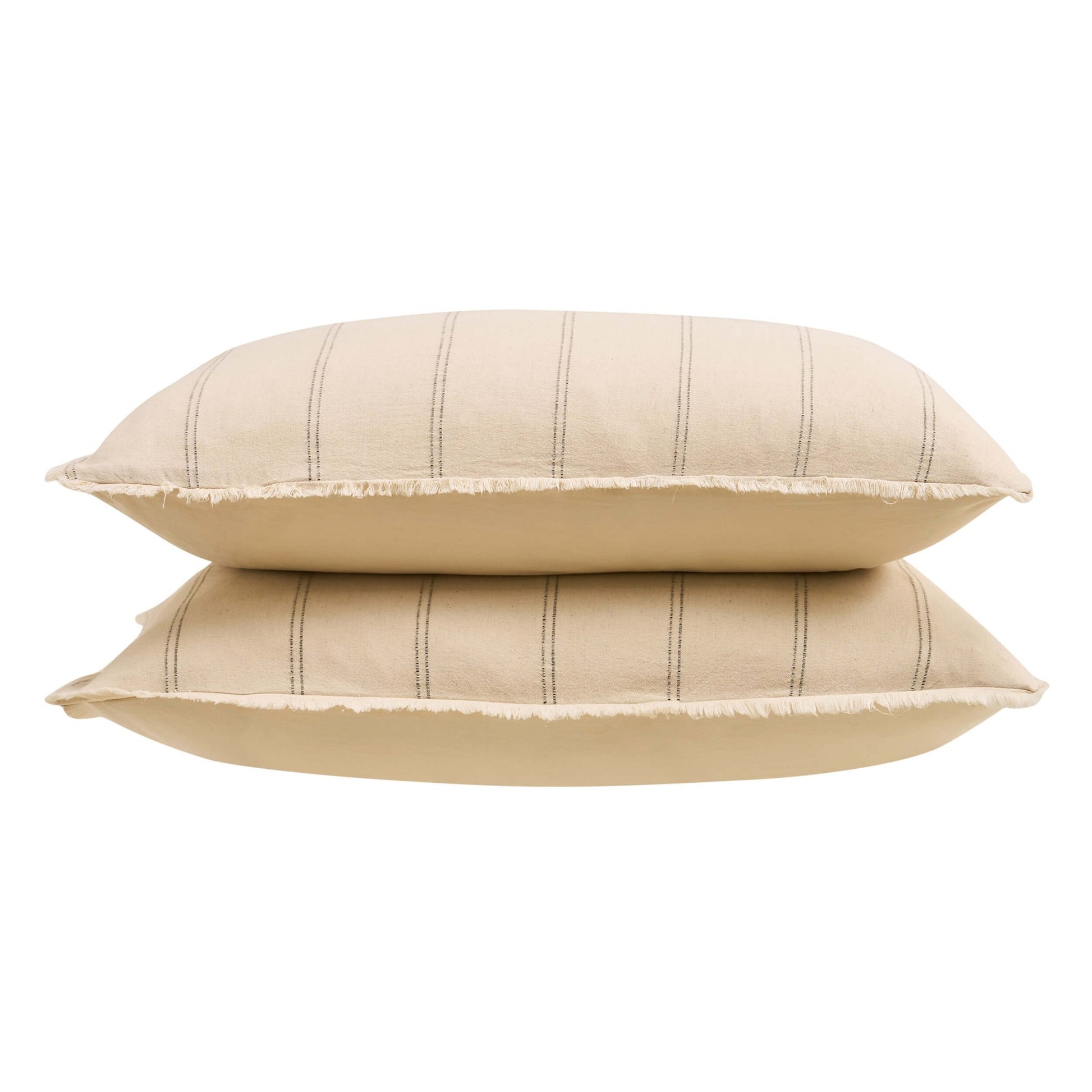 Hallie Linen Blend Yarn Dye Stripe Duvet Cover & Pillowcase Set - Natural - DUSK