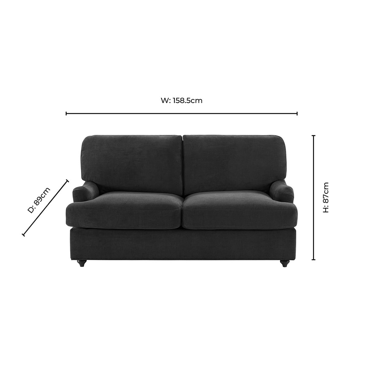 Hampshire 2 Seater Sofa Bed - Chenille Olive - DUSK