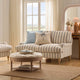 Hampshire 2 Seater Sofa - Blue Stripe - DUSK