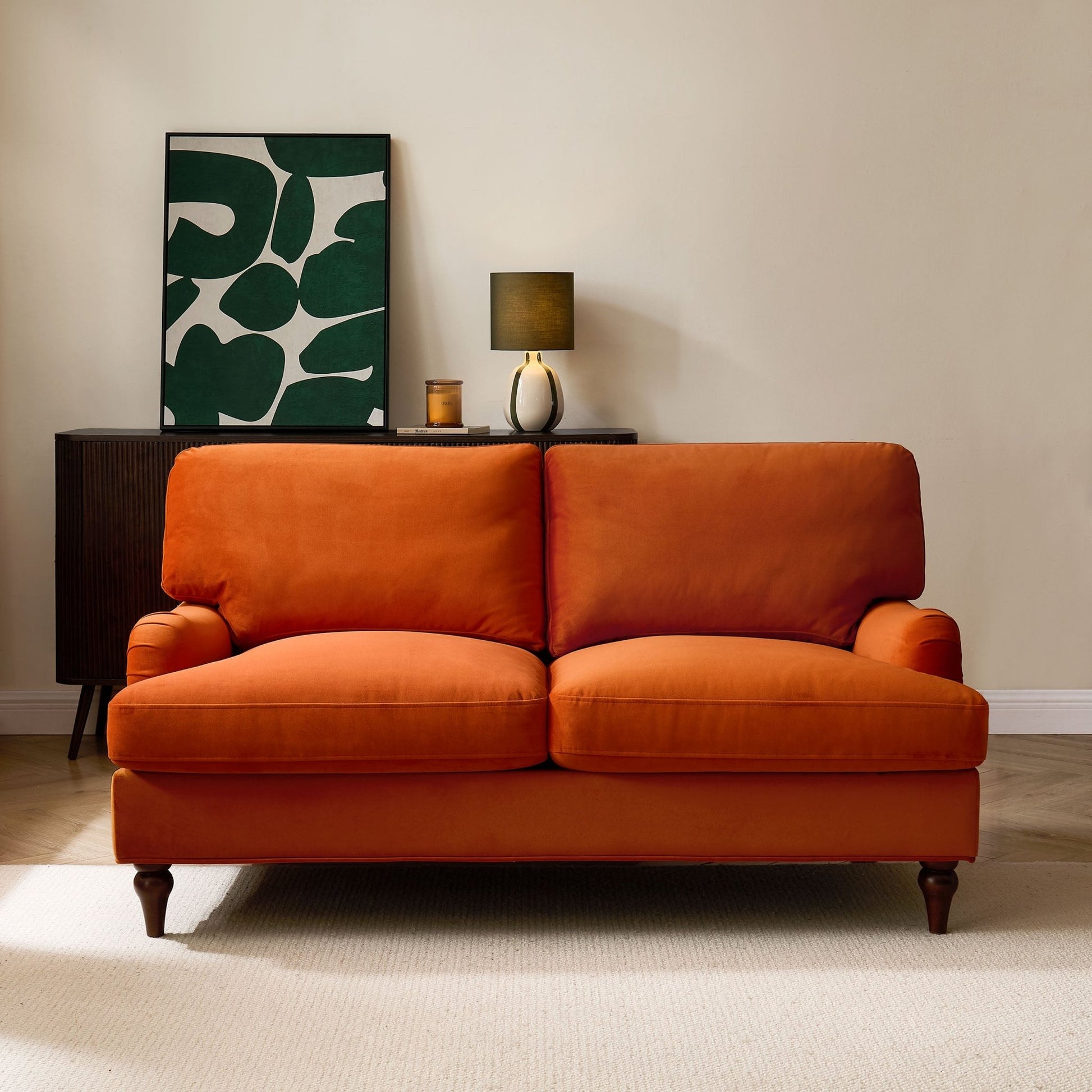 Hampshire 2 Seater Sofa - Bright Orange - DUSK