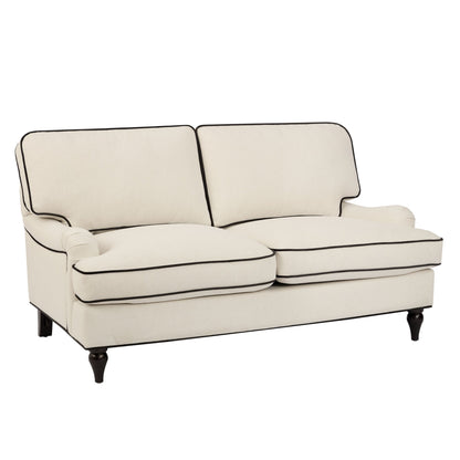 Hampshire 2 Seater Sofa - Cream/Black - DUSK
