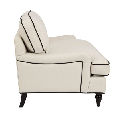 Hampshire 2 Seater Sofa - Cream/Black - DUSK