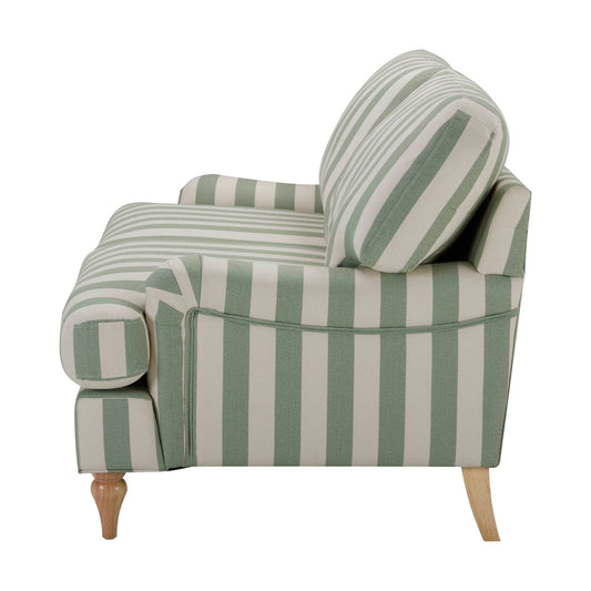 Hampshire 2 Seater Sofa - Green Stripe - DUSK