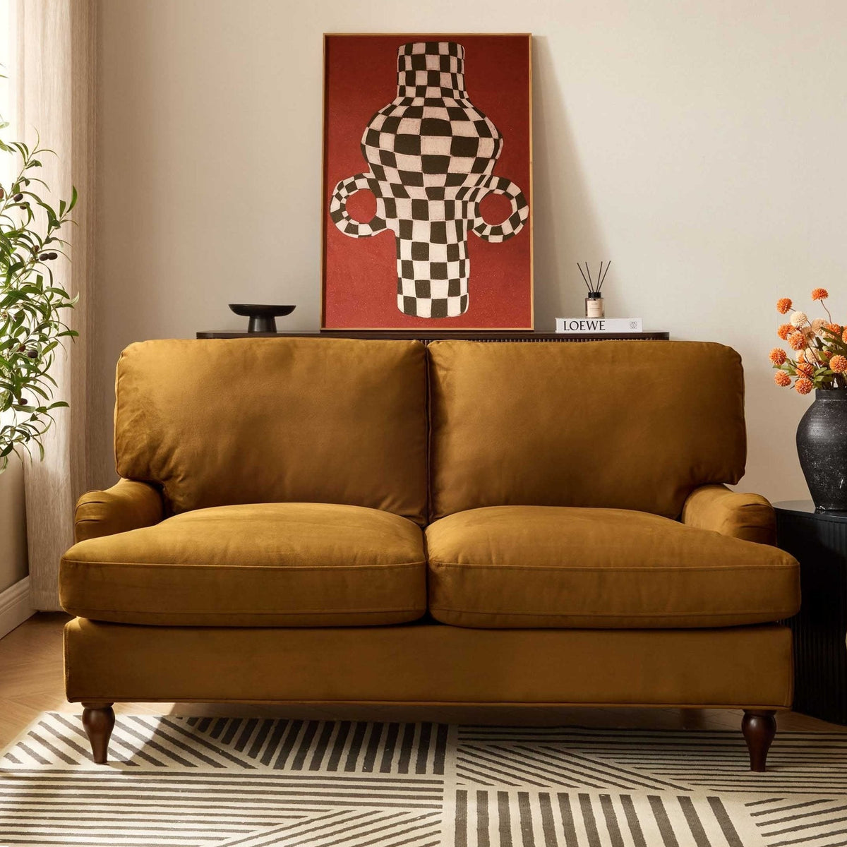Hampshire 2 Seater Sofa - Muted Gold - DUSK