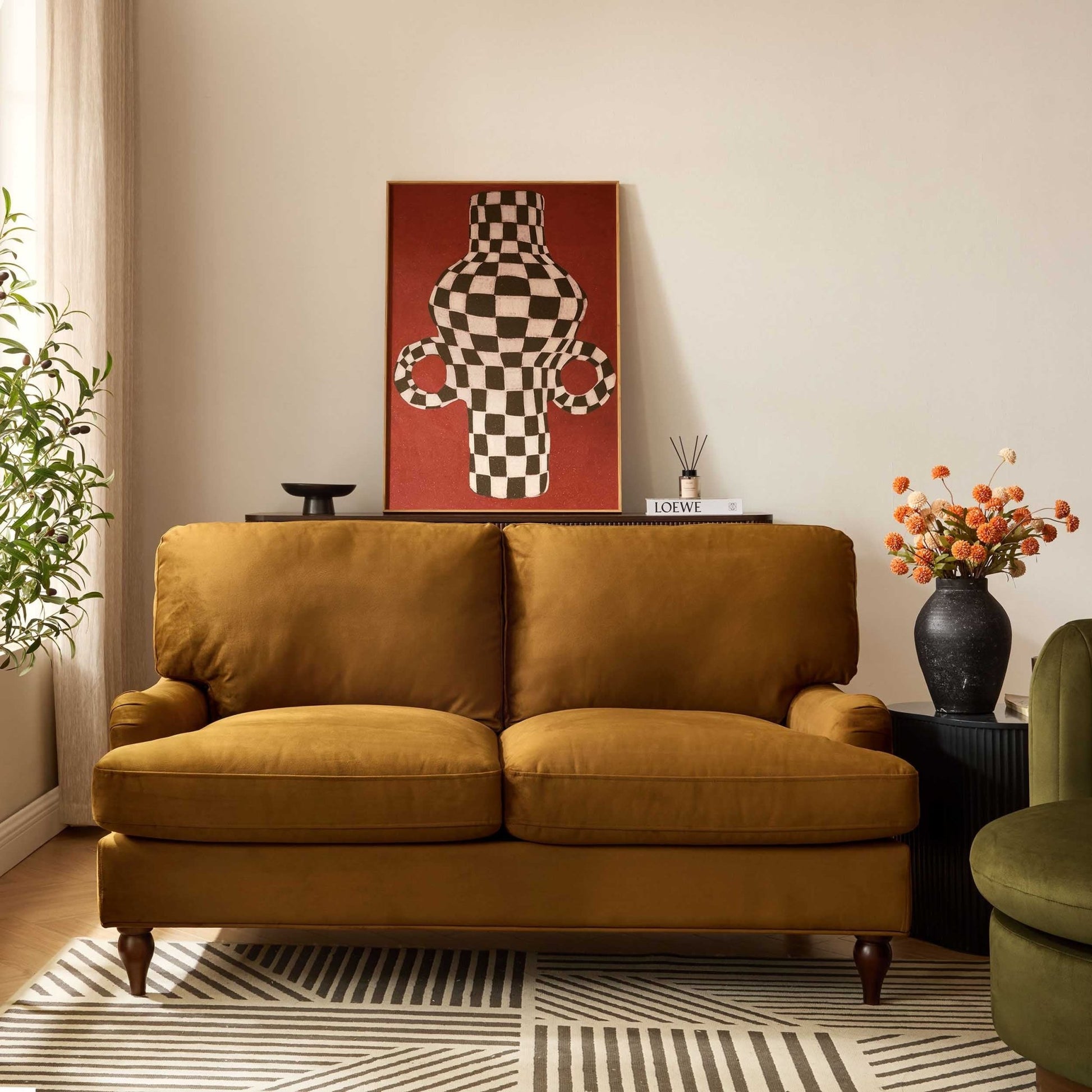 Hampshire 2 Seater Sofa - Muted Gold - DUSK