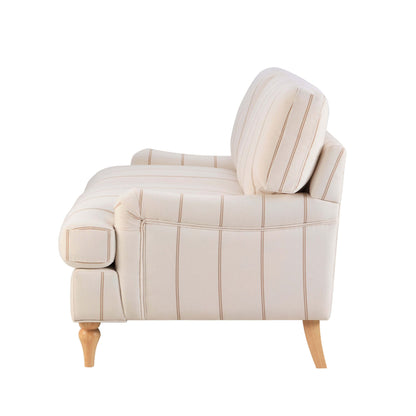 Hampshire 2 Seater Sofa - Thin Natural Stripe - DUSK