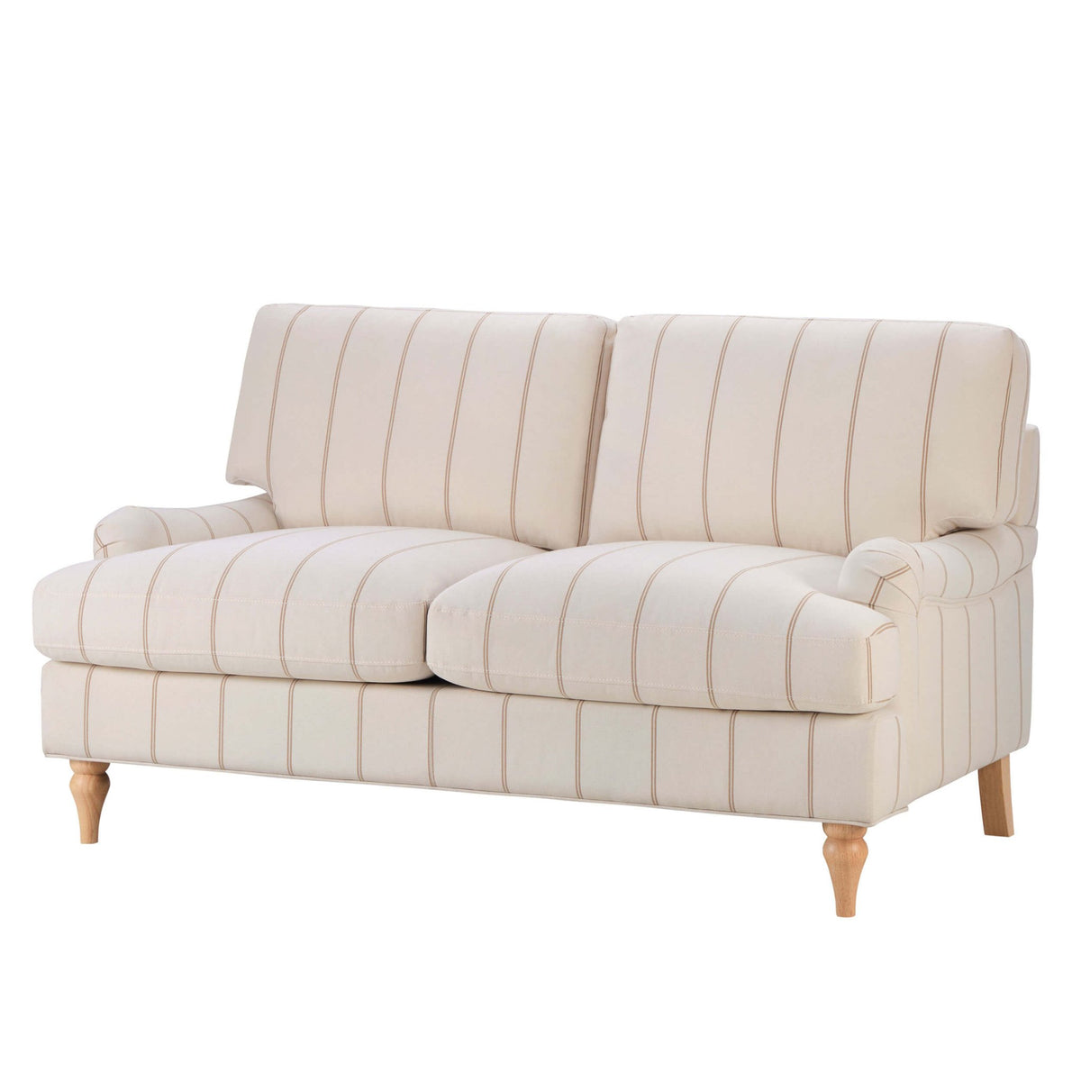 Hampshire 2 Seater Sofa - Thin Natural Stripe - DUSK