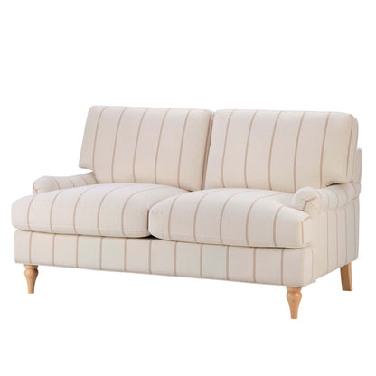 Hampshire 2 Seater Sofa - Thin Natural Stripe - DUSK