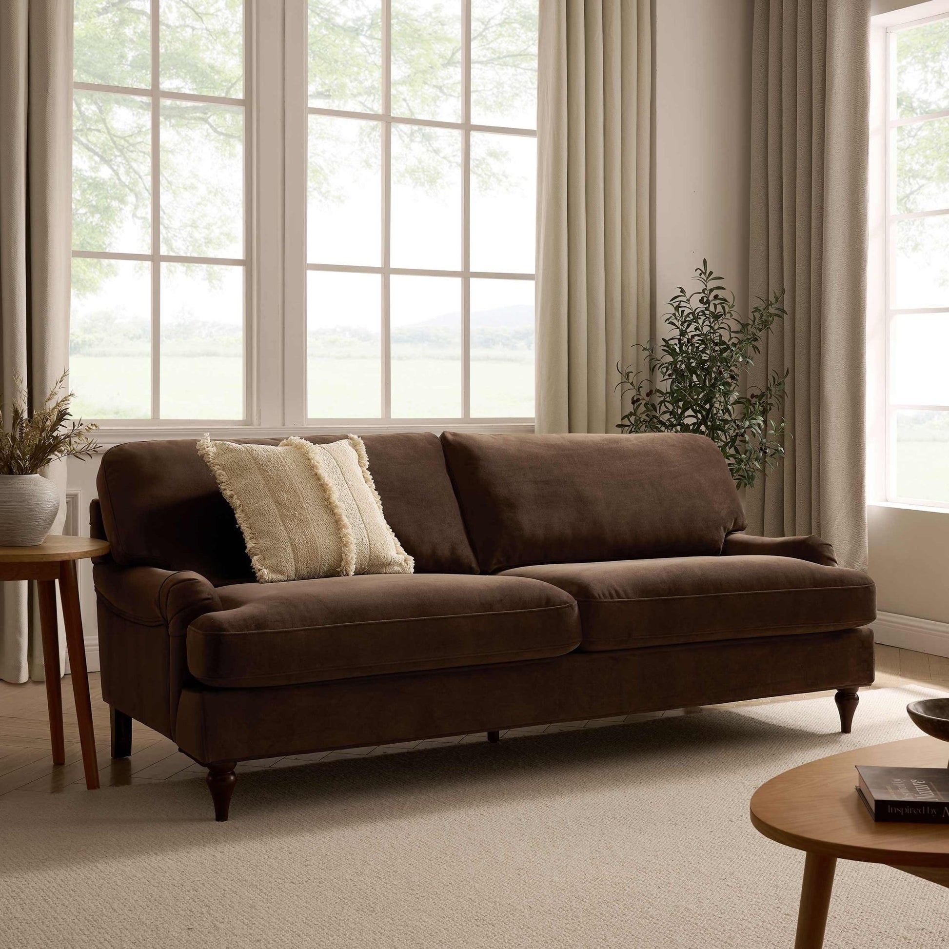 Hampshire 3 Seater Sofa - Cappuccino - DUSK