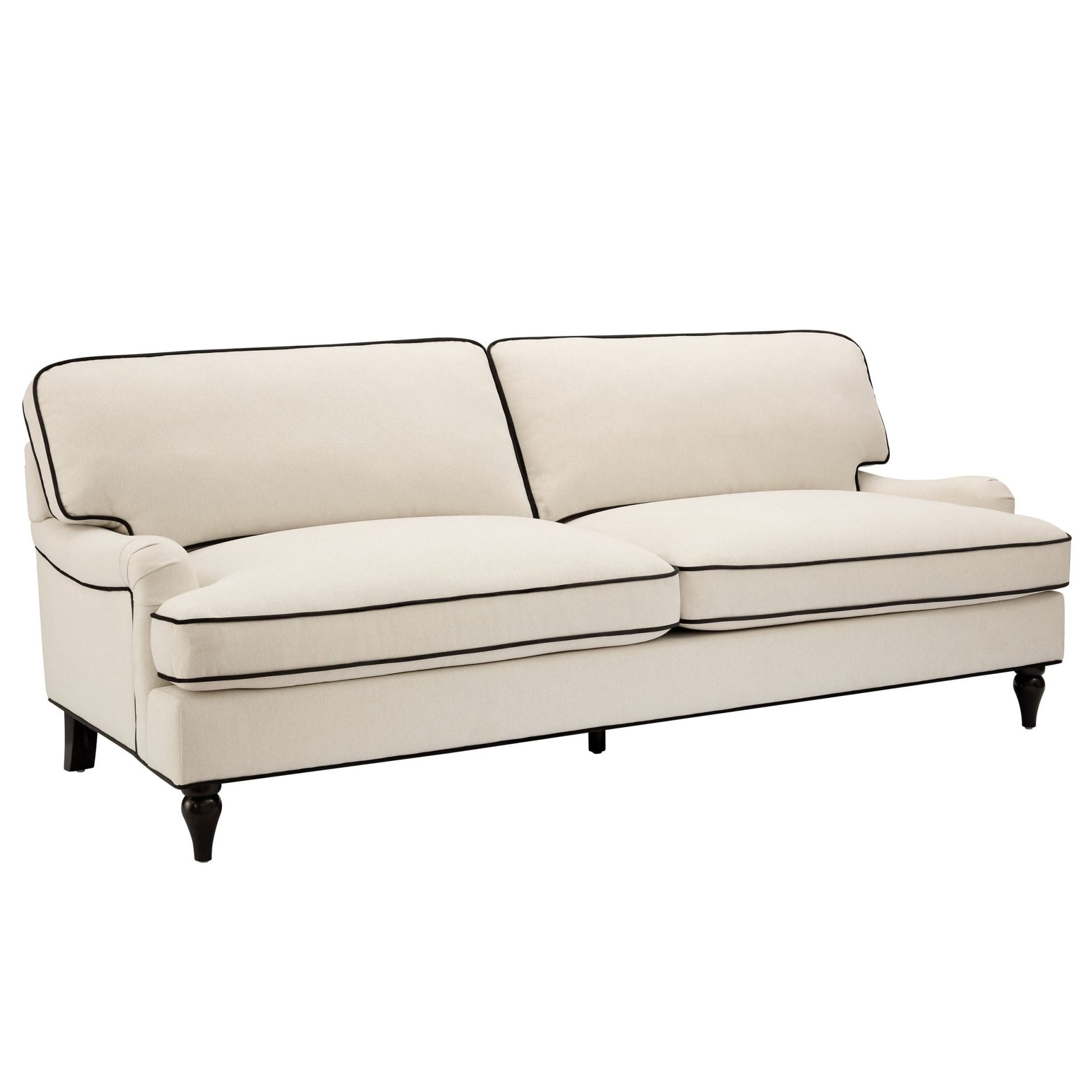 Hampshire 3 Seater Sofa - Cream/Black - DUSK