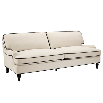 Hampshire 3 Seater Sofa - Cream/Black - DUSK