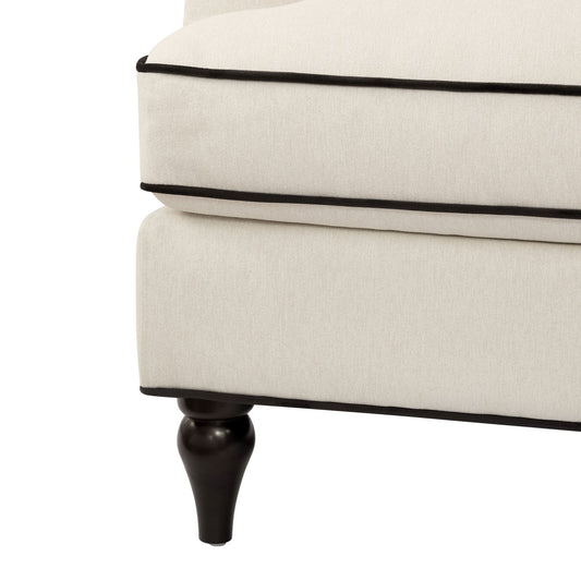 Hampshire 3 Seater Sofa - Cream/Black - DUSK