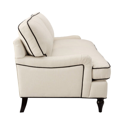 Hampshire 3 Seater Sofa - Cream/Black - DUSK