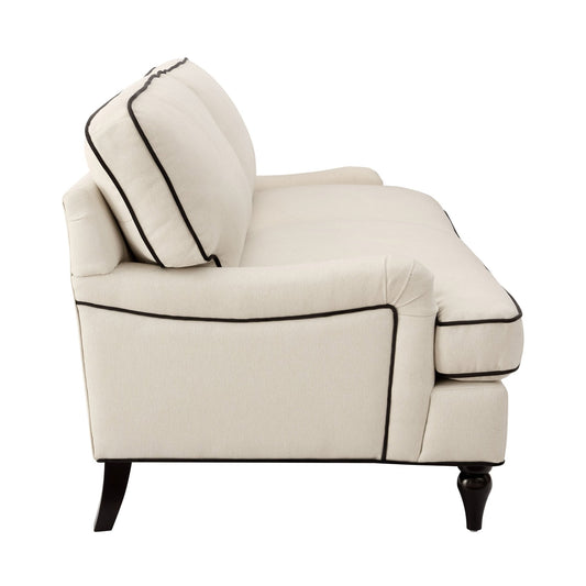 Hampshire 3 Seater Sofa - Cream/Black - DUSK