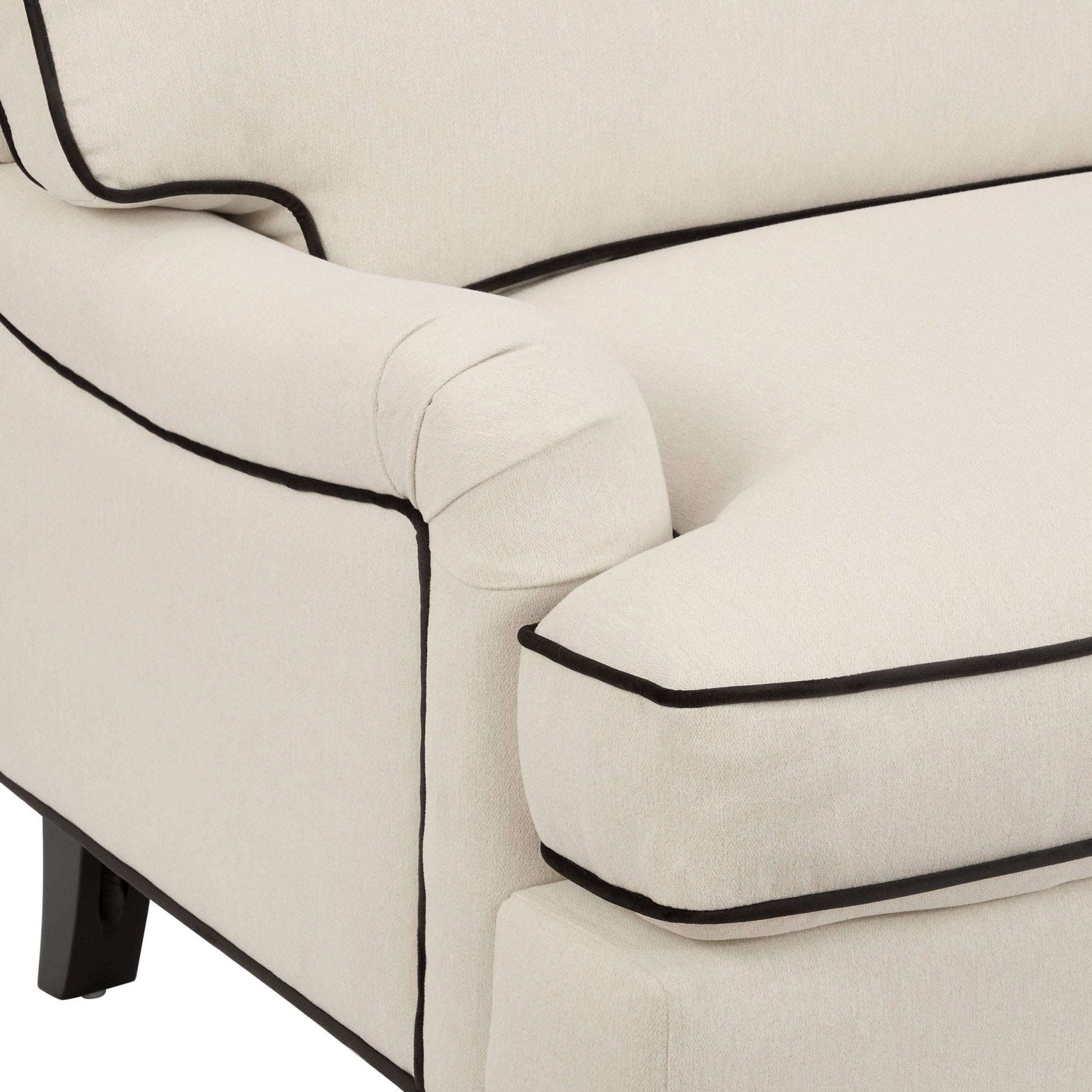 Hampshire 3 Seater Sofa - Cream/Black - DUSK