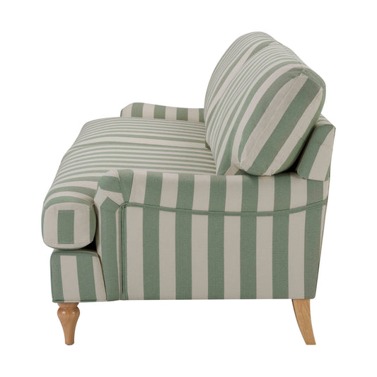 Hampshire 3 Seater Sofa - Green Stripe - DUSK