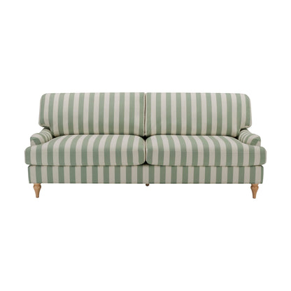 Hampshire 3 Seater Sofa - Green Stripe - DUSK