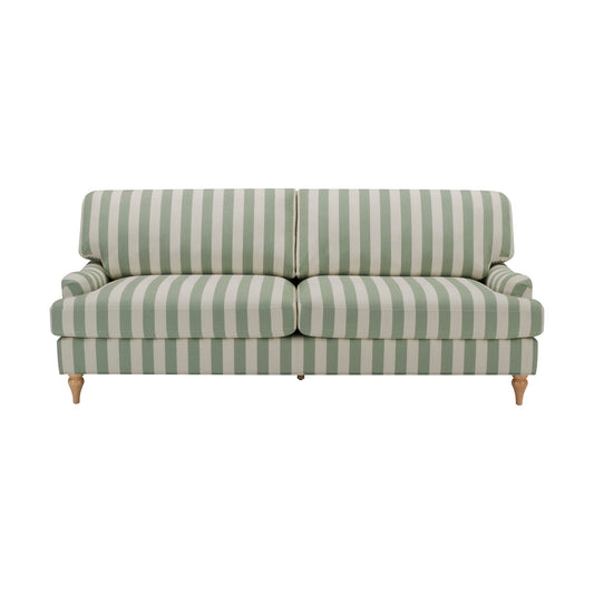 Hampshire 3 Seater Sofa - Green Stripe - DUSK