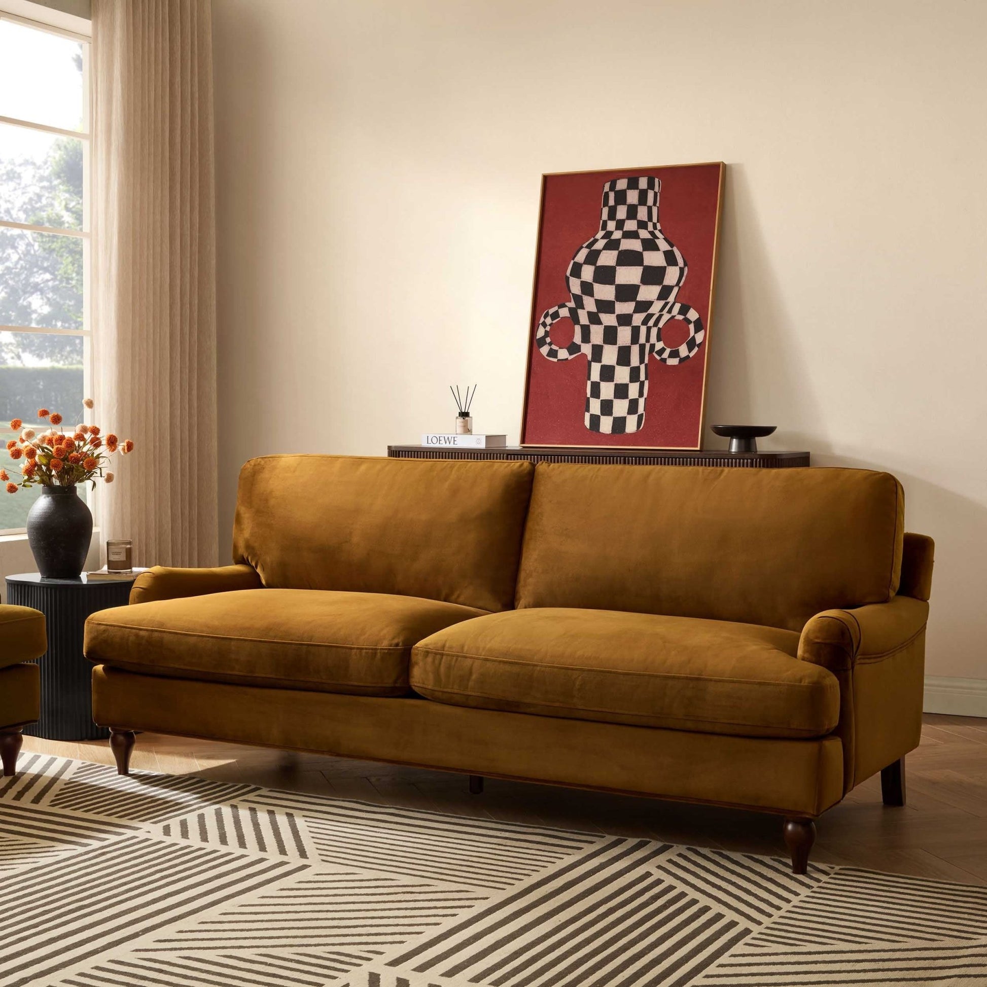 Hampshire 3 Seater Sofa - Muted Gold - DUSK