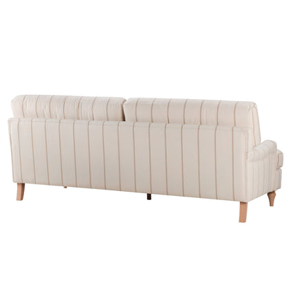 Hampshire 3 Seater Sofa - Thin Natural Stripe - DUSK