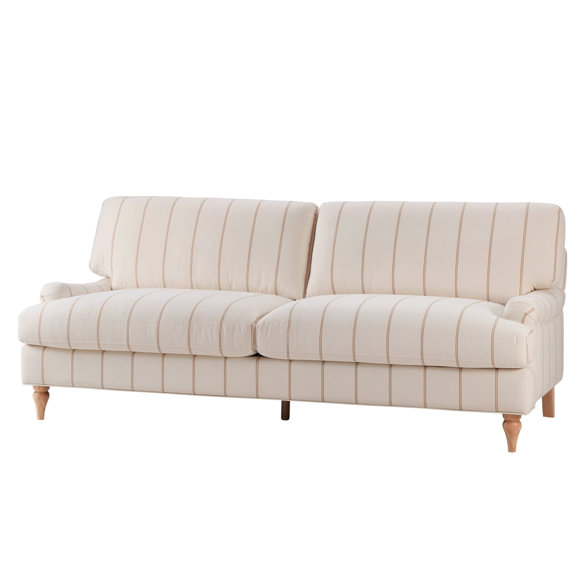 Hampshire 3 Seater Sofa - Thin Natural Stripe - DUSK