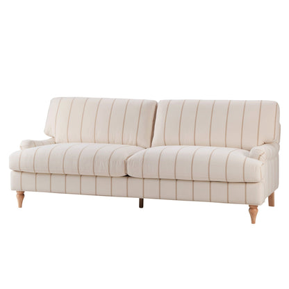 Hampshire 3 Seater Sofa - Thin Natural Stripe - DUSK