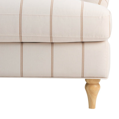 Hampshire 3 Seater Sofa - Thin Natural Stripe - DUSK