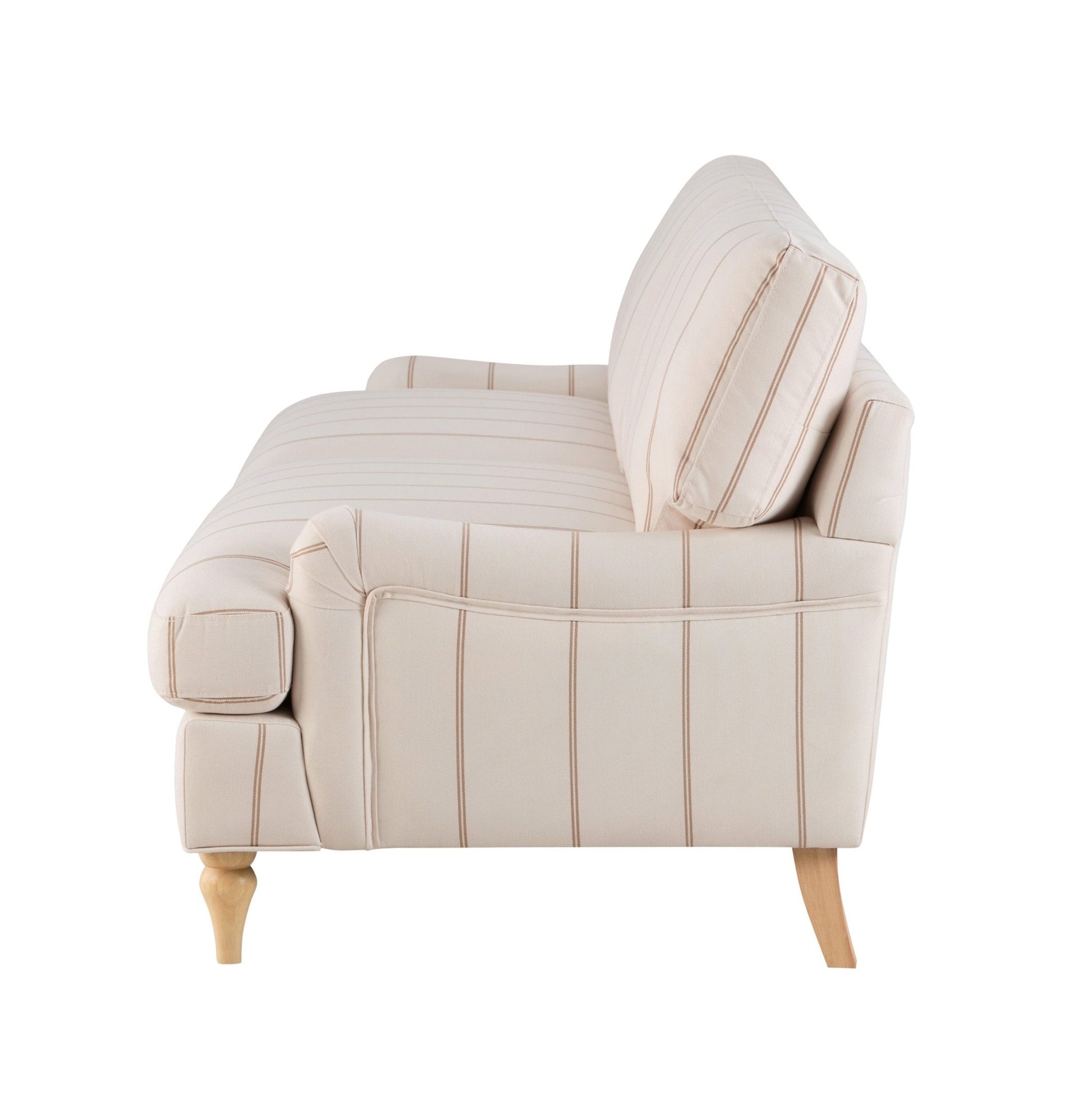 Hampshire 3 Seater Sofa - Thin Natural Stripe - DUSK
