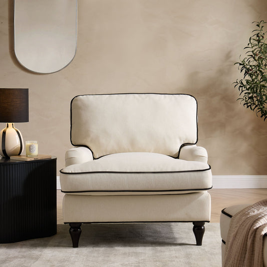 Hampshire Armchair - Cream/Black - DUSK