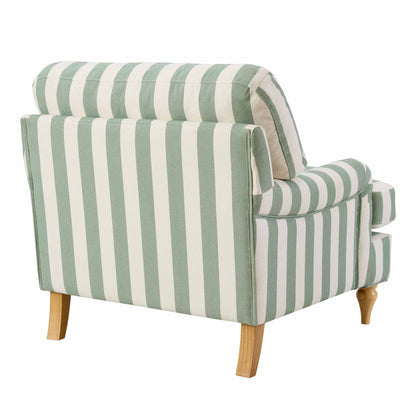 Hampshire Armchair - Green Stripe - DUSK