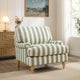 Hampshire Armchair - Green Stripe - DUSK