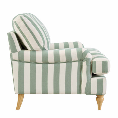 Hampshire Armchair - Green Stripe - DUSK