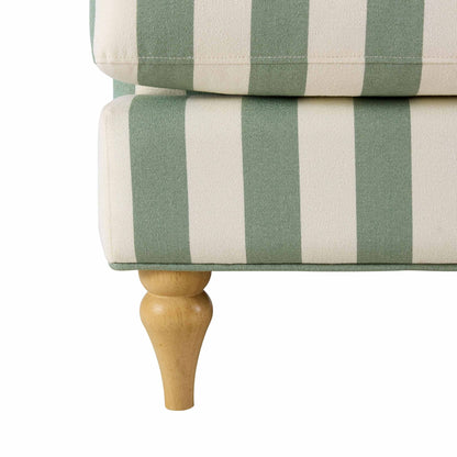 Hampshire Armchair - Green Stripe - DUSK
