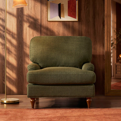 Hampshire Armchair - Woven Pine Green - DUSK