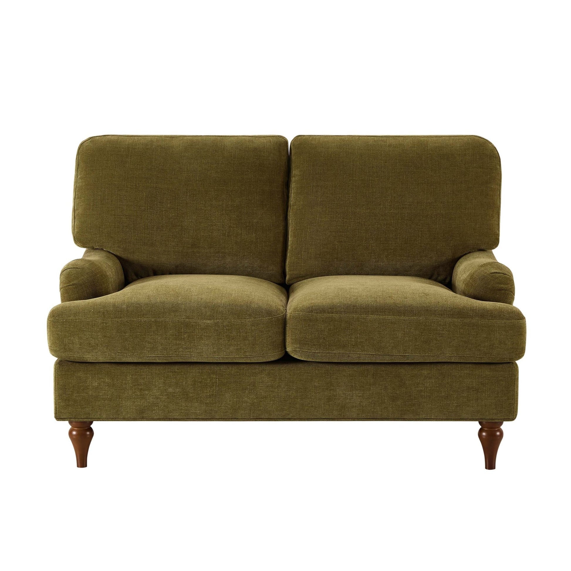 Hampshire Compact 2 Seater Sofa - Chenille Olive - DUSK