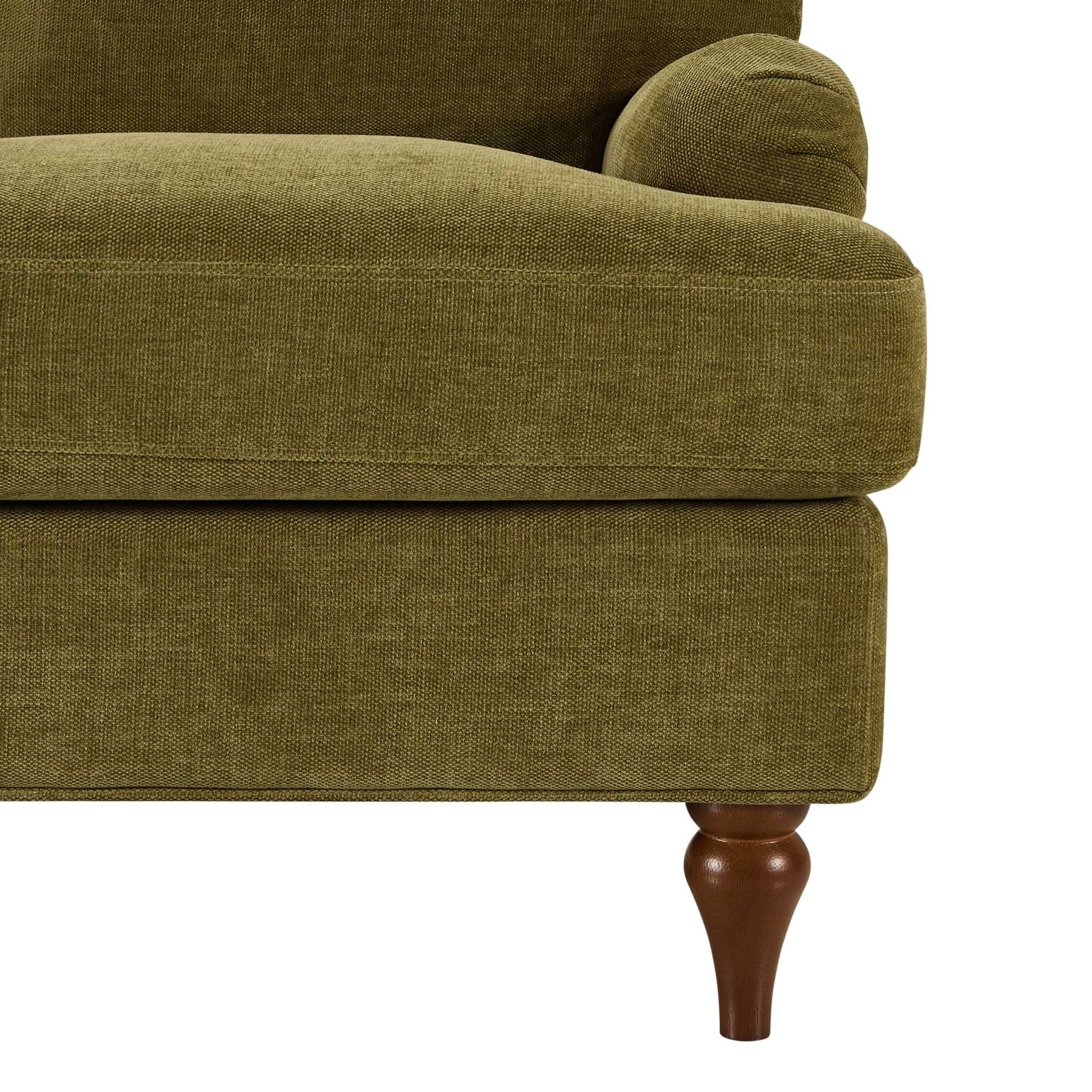 Hampshire Compact 2 Seater Sofa - Chenille Olive - DUSK