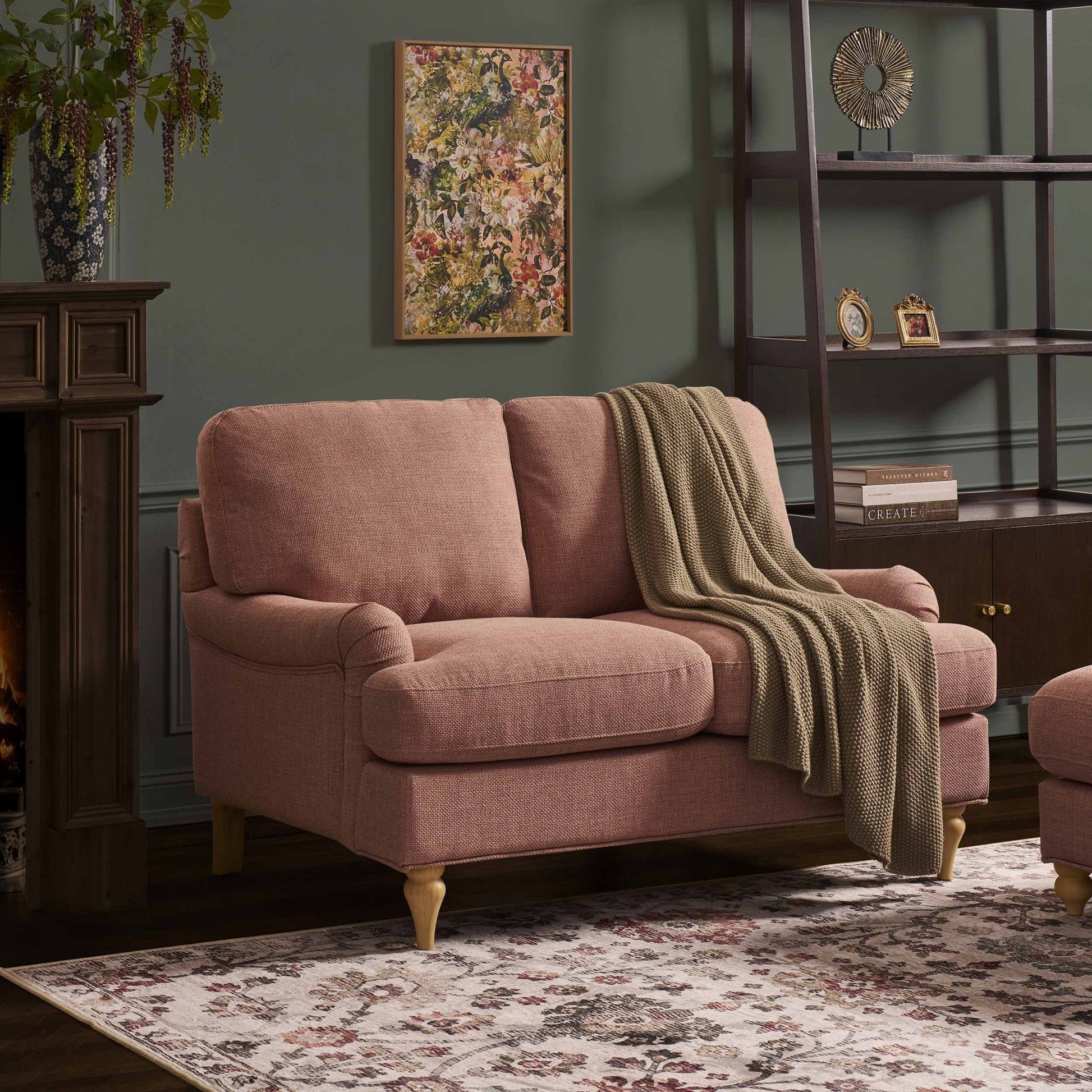 Hampshire Compact 2 Seater Sofa - Rose - DUSK